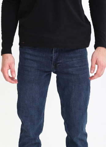 Темно-синие демисезонные слим джинсы мужские темно-синие слим со стрейчем Slim ARCHILES