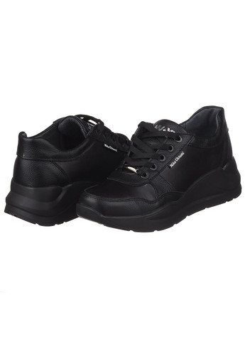 Черные демисезонные кожаные женские кроссовки 880 Nika Veroni
