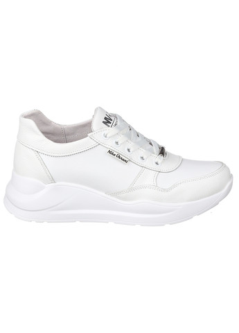 Білі осінні шкіряні жіночі кросівки 880 Nika Veroni