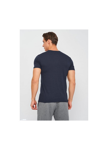 Темно-синяя футболка t-shirt mezza manica girocollo con stampa logo petto темно-синий xl муж k1335 blunavy-xl Kappa