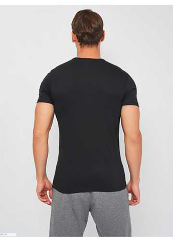 Черная футболка t-shirt mezza manica girocollo con stampa logo petto черный m муж k1335 nero-m Kappa