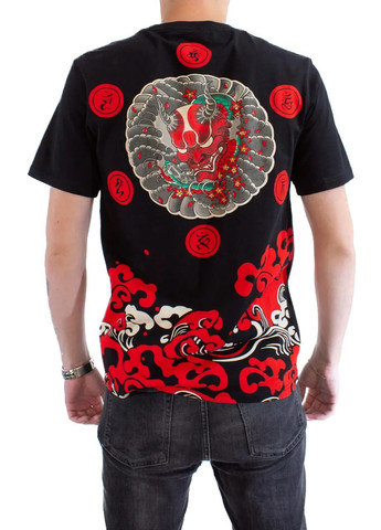 Чорна чоловіча футболка hannya wisdom m black (28972651 m) No Brand