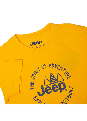 Желтая мужская футболка t-shirt the spirit of adventure желтый l (o102587-y249 l) Jeep