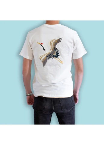 Біла чоловіча футболка stork white xl (28972359) No Brand