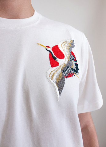 Біла чоловіча футболка stork m white (28972360 m) No Brand