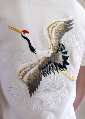 Біла чоловіча футболка stork m white (28972360 m) No Brand