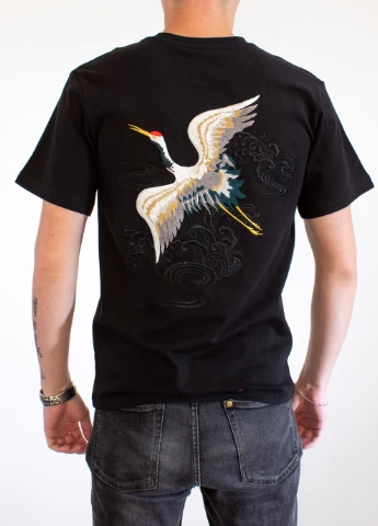 Черная футболка stork black (28972038) No Brand