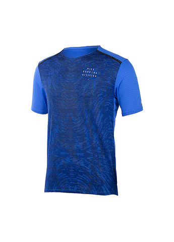 Синя чоловіча футболка m nk df run dvn rise 365 ss синій m (dm4769-432 m) Nike