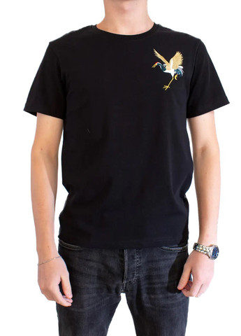 Черная мужская футболка crane m black (28972202 m) No Brand
