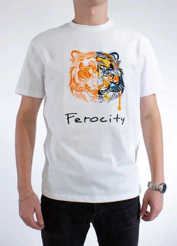 Біла чоловіча футболка wanding tiger white xl (28972366) No Brand