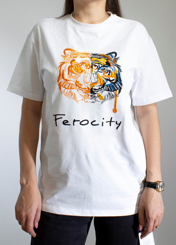 Біла чоловіча футболка wanding tiger white xl (28972366) No Brand