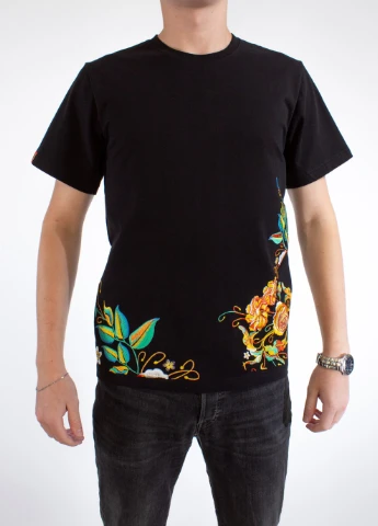 Чорна футболка dark blossom black No Brand