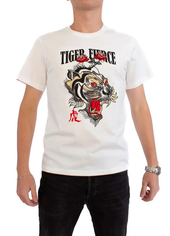 Белая мужская футболка tiger force m white (28972265 m) No Brand