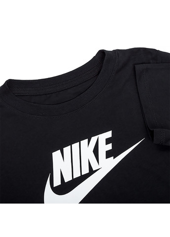 Черная демисезонная детская футболка g nsw tee crop futura черный Nike