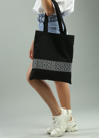 Эко-сумка с вышивкой "Орнамент" черный Melanika (260736058)