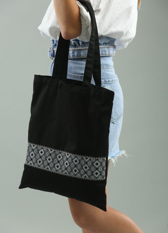 Эко-сумка с вышивкой "Орнамент" черный Melanika (260736058)