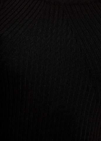 Черное вечернее платье Bershka однотонное