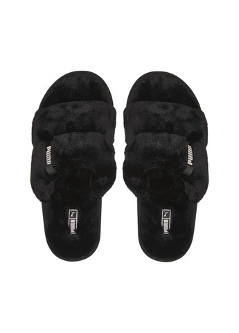 Черные шлепанцы fluff solo slippers women Puma