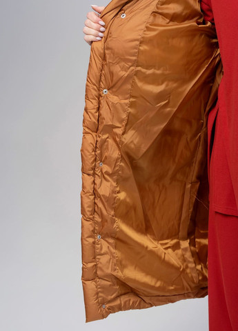 Коричневая коричнева куртка довга плащівка марітель Maritel'