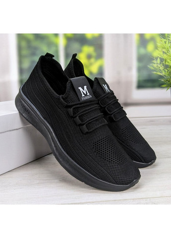 Чорні Осінні кросівки чоловічі чорні текстильні Tismel