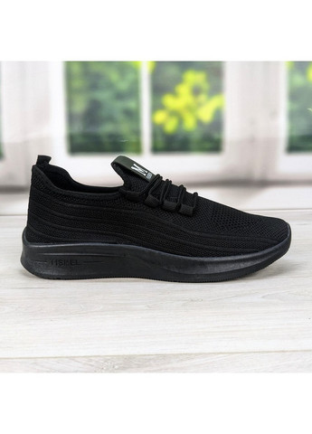 Чорні Осінні кросівки чоловічі чорні текстильні Tismel