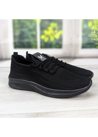 Чорні Осінні кросівки чоловічі чорні текстильні Tismel