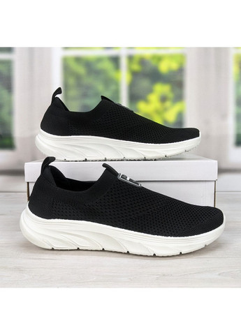 Черные демисезонные кроссовки мокасины мужские текстильные Paolla