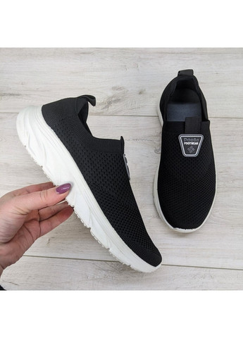 Черные демисезонные кроссовки мокасины мужские текстильные Paolla