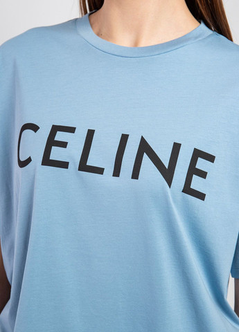 Блакитна літня футболка Celine