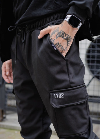 Черные кэжуал зимние карго брюки Without
