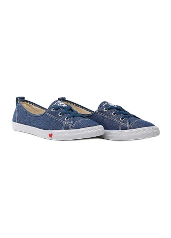 Синие женские кеды ctas ballet lace slip indigo/white синий Converse