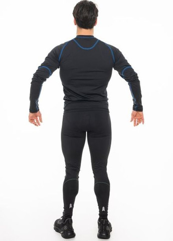 Компрессионный мужской рашгард Длинный рукав Черный синяя нить ThermoX long ranger (260817075)