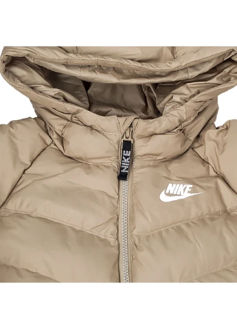 Коричневая демисезонная детская куртка k nsw synfl hd prka коричневый Nike