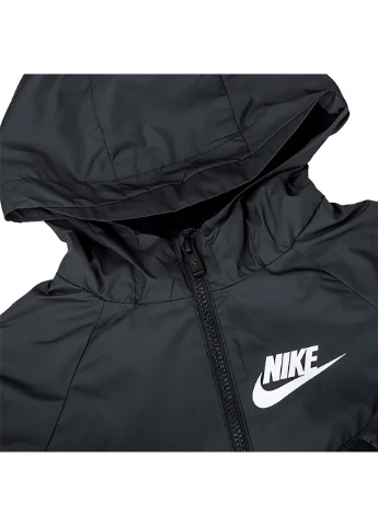 Черная демисезонная детская ветровка b nsw wr jkt hd черный Nike