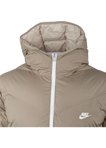 Бежевая демисезонная мужская куртка m nk sf wr pl-fld hd parka бежевый l (dr9609-247 l) Nike