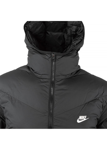 Черная демисезонная мужская куртка m nk sf wr pl-fld hd parka черный Nike