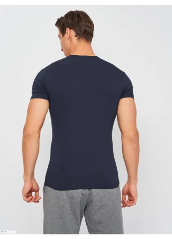 Темно-синя футболка t-shirt mezza manica scollo v темно-синій 2xl чоловік k1315 blunavy-2xl Kappa