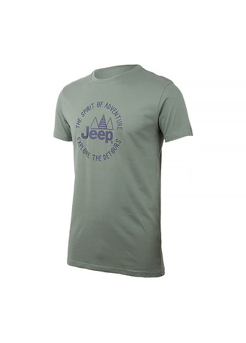 Хаки (оливковая) мужская футболка t-shirt the spirit of adventure хаки l (o102587-e847 l) Jeep