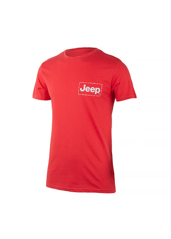Красная мужская футболка t-shirt stiched frame small print j22w красный l (o102585-r702 l) Jeep