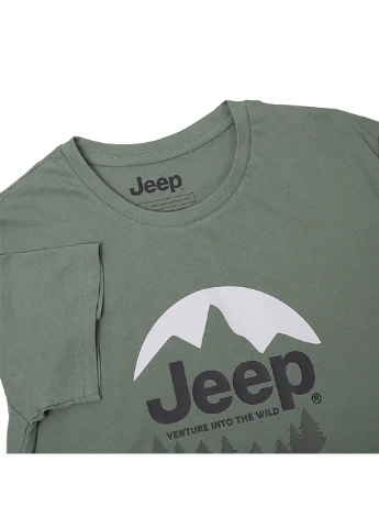 Хаки (оливковая) мужская футболка t-shirt the spirit of adventure хаки 2xl (o102588-e845 2xl) Jeep