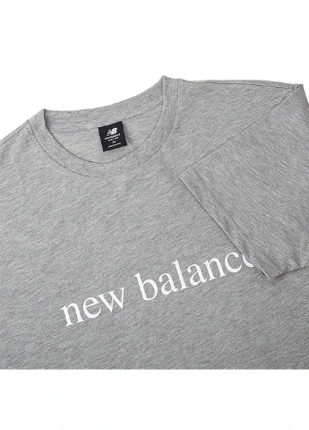 Серая мужская футболка essentials pure balance серый s (mt21566ag s) New Balance