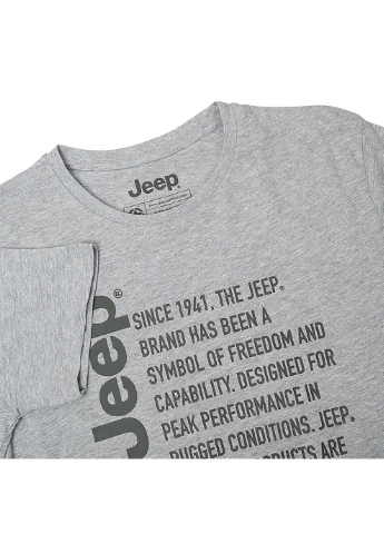Серая мужская футболка t-shirt since 1941 серый xl (o102591-j870 xl) Jeep