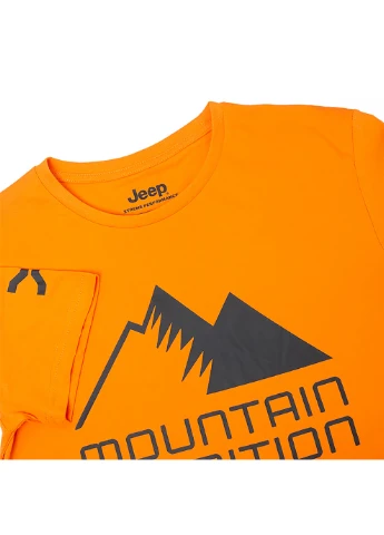 Помаранчева чоловіча футболка t-shirt mountain xpedition print jx22a помаранчевий xl (o102627-o288 xl) Jeep