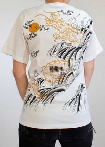 Белая мужская футболка the river white l (28972032) No Brand