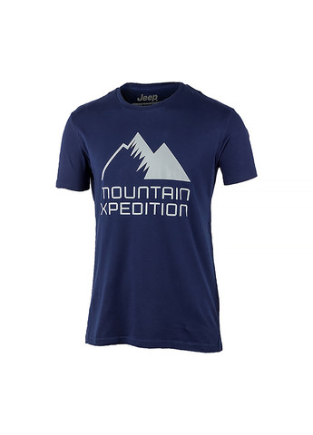 Синяя мужская футболка t-shirt mountain xpedition print jx22a синий xl (o102627-k882 xl) Jeep