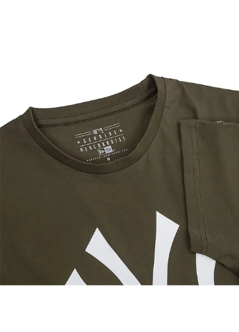 Хаки (оливковая) мужская футболка ss mlb nyy хаки l (11863694 l) New Era