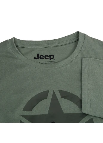 Хакі (оливкова) чоловіча футболка t-shirt star j22w хакі s (o102582-e845 s) Jeep