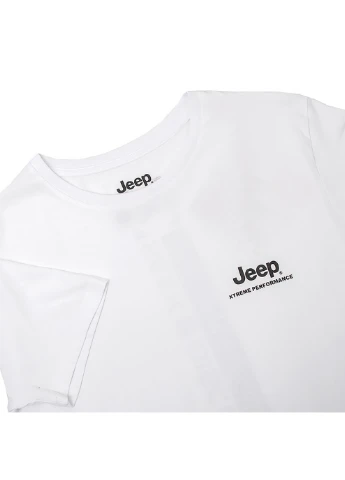 Белая мужская футболка t-shirt seek&discovery back vertical print jx22a белый s (o102628-w030 s) Jeep