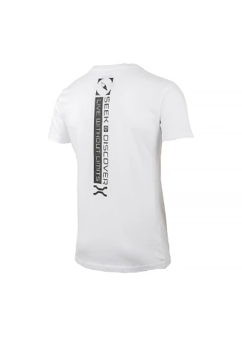 Белая мужская футболка t-shirt seek&discovery back vertical print jx22a белый s (o102628-w030 s) Jeep