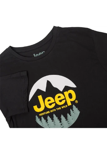 Черная мужская футболка t-shirt the spirit of adventure черный l (o102588-b000 l) Jeep